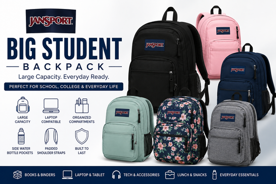 JanSport Big Student Backpack Dimensions, Size and Capacity