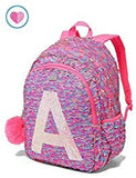 Justice School Backpack Flip Sequin Fearless Shaky Initial (Letter M)