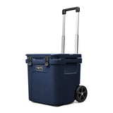 YETI Roadie 48 Wheeled Cooler with Retractable Periscope Handle, Navy - backpacks4less.com