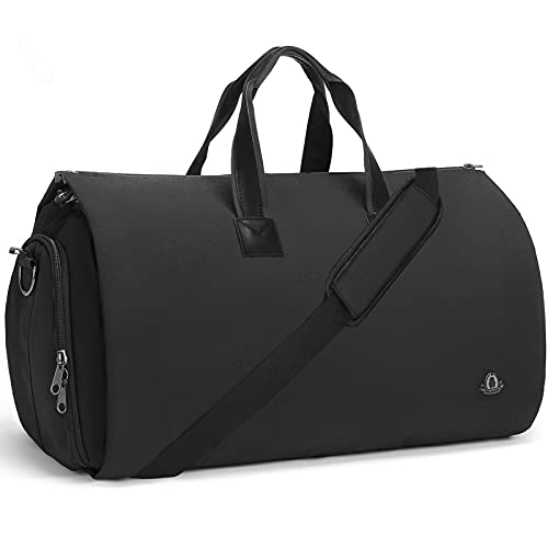 BUG Garment Bags, Convertible Garment Bag with Shoulder Strap, Shoes Compartment, Carry on Travel Suit Bags, 2 in 1 Garment Duffle Bag for Men Women Weekender Bag (Extra Large Dark Black) - backpacks4less.com