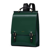 Cnoles Leather Backpack Purse For Women Fashion Ladies Vintage Bag Casual School College Travel Backpacks Large Bookbag Green
