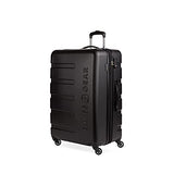 SwissGear 7366 Hardside Expandable Luggage with Spinner Wheels, Black, Checked-Large 27-Inch