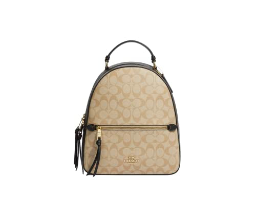 Coach Women's Jordyn Backpack (Blocked Signature Canvas - Light Khaki - Brown Multi) - backpacks4less.com
