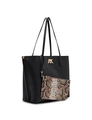 Anne Klein Large AK Turn Lock Tote, Black