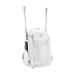 EASTON WALK-OFF IV Bat & Equipment Backpack Bag | Baseball Softball | 2020 | White | 2 Bat Sleeves | Vented Shoe Pocket | External Helmet Holder | 2 Side Pockets | Valuables Pocket | Fence Hook - backpacks4less.com