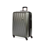 SwissGear 7272 Energie Expandable Hard-Sided Luggage With Spinner Wheels & TSA Lock, Gunmetal/Champagne, 27”
