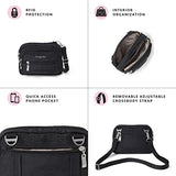 Baggallini unisex adult Triple Zip Bagg cross body handbags, Black, One Size US - backpacks4less.com