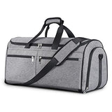 Carry on Garment Bag for Travel Business Trips, Bukere Convertible Travel Duffel Bag with Shoe Compartment, Detachable Shoulder Strap, 2 in 1 Weekender Suit Bag for Men Women