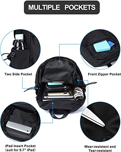 SEAFEW Black Small Sling Crossbody Backpack Shoulder Bag for Men Women wiht Wallet,, Lightweight One Strap Backpack Sling Anti-Theft Chest Bag Backpack for Hiking Walking Biking Travel Cycling - backpacks4less.com