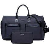 Modoker Convertible Garment Bag with Toiletry Bag, Carry On Garment Duffel Bag for Men Women Travel, Multi-Function Suit Bag 2 in 1 Hanging Suitcase, Black - backpacks4less.com