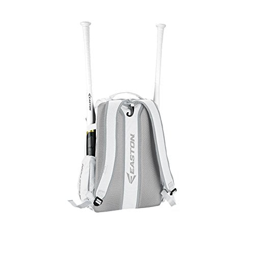 EASTON WALK-OFF IV Bat & Equipment Backpack Bag | Baseball Softball | 2020 | White | 2 Bat Sleeves | Vented Shoe Pocket | External Helmet Holder | 2 Side Pockets | Valuables Pocket | Fence Hook - backpacks4less.com