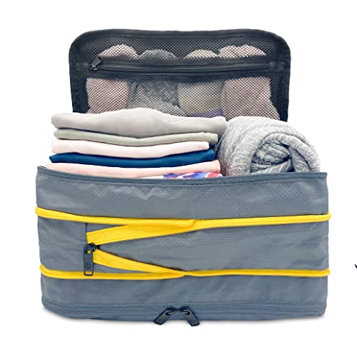 Biaggi Ultimate Compression ZipCube Set of 2 - Expandable Travel Organizer Bags for Suitcases, Lightweight Packing Cubes for Women & Men's Travel Accessories
