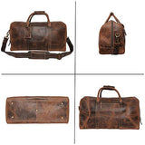 Handmade Leather Carry On Bag - Airplane Underseat Travel Duffel Bags By Rustic Town (Mulberry) - backpacks4less.com