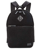 Steve Madden Sherpa Zip Top Medium Designer Backpack Bag Black Not Applicable - backpacks4less.com