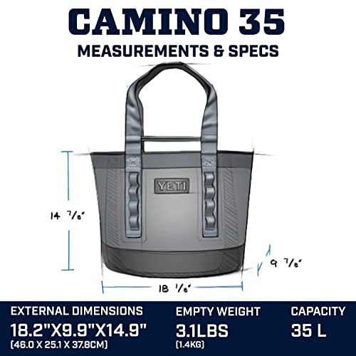 YETI Camino 35 Carryall with Internal Dividers, All-Purpose Utility, Boat and Beach Tote Bag, Durable, Waterproof, Navy - backpacks4less.com