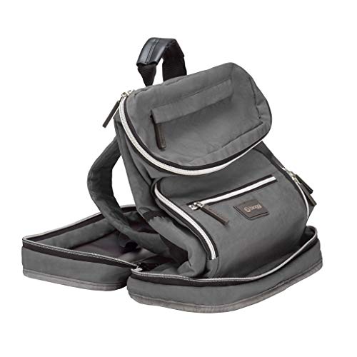 biaggi Zipsak Travel Laptop Backpack - TSA Friendly, Fits 16-inch Notebook, Perfect for Men & Women, College, Business, and Work (Grey)