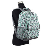 Eastsport Tech Backpack, Mint/Ash Gray/Triangle Print - backpacks4less.com