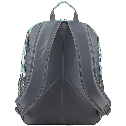 Eastsport Tech Backpack, Mint/Ash Gray/Triangle Print - backpacks4less.com