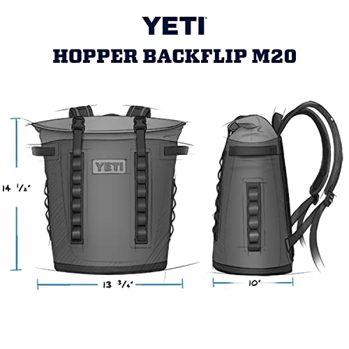 YETI Hopper M20 Backpack Soft Sided Cooler, Navy - backpacks4less.com