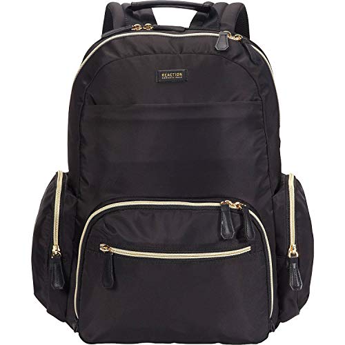 Kenneth Cole Reaction Women's Sophie Silky Nylon 15.0" Laptop & Tablet Anti-Theft RFID Backpack Laptop, Black, One Size - backpacks4less.com