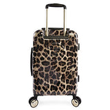 BEBE Women's Adriana 21" Hardside Carry-on Spinner Luggage,Telescoping Handles, Leopard, One Size