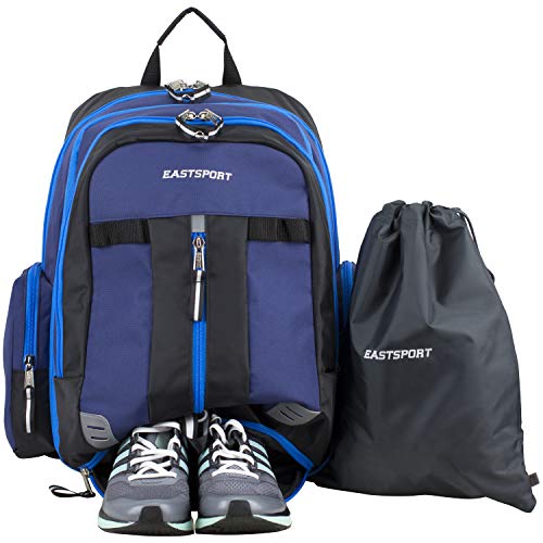 Eastsport Oversized Expandable Backpack with Removable EasyWash Bag, Deep Cobalt Blue - backpacks4less.com