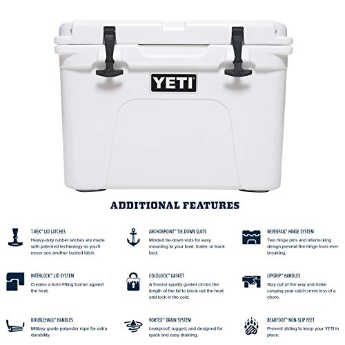 YETI Tundra 35 Cooler, White - backpacks4less.com