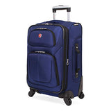 SwissGear Sion Softside Expandable Roller Luggage, Blue, Carry-On 21-Inch - backpacks4less.com