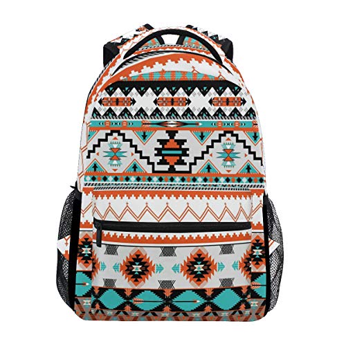 AUUXVA Ethnic Aztec Geometric Backpack Travel School Shoulder Bag for Kids Boys Girls Women Men - backpacks4less.com