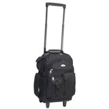 Everest Deluxe Wheeled Backpack, Black, One Size - backpacks4less.com