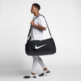 NIKE Brasilia Training Duffel Bag, Black/Black/White, Large - backpacks4less.com