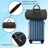 BUG Garment Bags, Convertible Garment Bag with Shoulder Strap, Shoes Compartment, Carry on Travel Suit Bags, 2 in 1 Garment Duffle Bag for Men Women Weekender Bag (Extra Large Dark Black) - backpacks4less.com