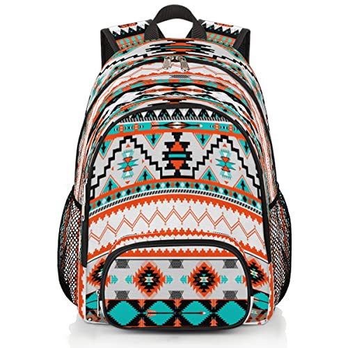 Pardick Aztec Print School Backpacks for Girls Boys Teens Students - Stylish College Schoolbag Book Bag - Water Resistant Travel Backpacks for Women Men - backpacks4less.com