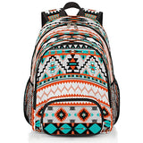 Pardick Aztec Print School Backpacks for Girls Boys Teens Students - Stylish College Schoolbag Book Bag - Water Resistant Travel Backpacks for Women Men