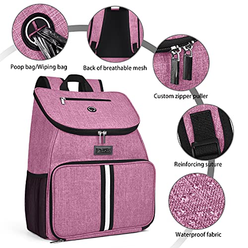 BAGLHER 丨Dog Travel Bag,Airline Approved Pet Supplies Backpack,Dog Travel Backpack with 2 Silicone Collapsible Bowls and 2 Food Baskets. - backpacks4less.com