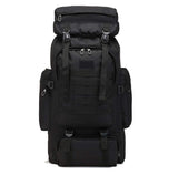 WintMing 70L Large Camping Hiking Backpack Tactical Military Molle Rucksack for Trekking Traveling Oxford Waterproof Mountaineering Pack Large Daypack for Men (Black) - backpacks4less.com