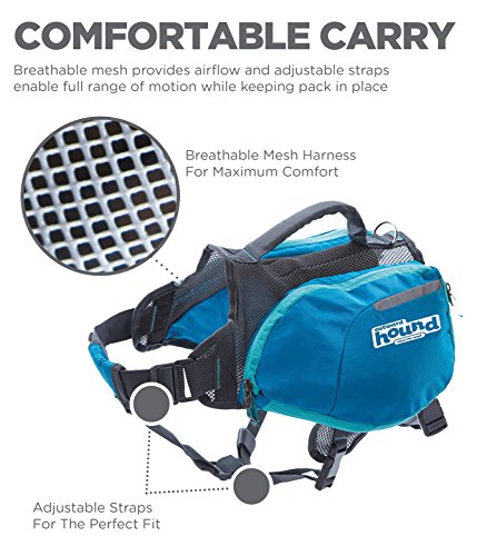 Outward Hound DayPak Blue Dog Saddleback Backpack, Large - backpacks4less.com