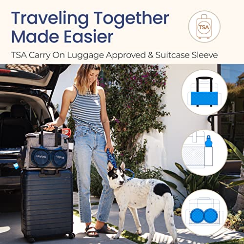 Rubyloo The Original Doggy Bag™- Dog Travel Bag for Supplies with 2 BPA-Free Collapsible Dog Bowls, 2 Dog Food Travel Containers-A Dog Travel Kit for Road Trips or Weekend Away. Airline Approved - backpacks4less.com