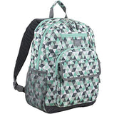 Eastsport Tech Backpack, Mint/Ash Gray/Triangle Print
