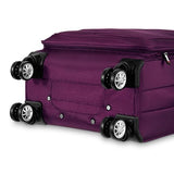 Ricardo Hermosa Softside 2-Piece Set (21" and 26") with FREE Travel Kit (Royal Purple)