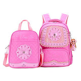 Meetbelify Big Kids School Backpack For Boys Kids Elementary School Bags Out Door Day Pack (pink bag)