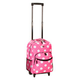 Rockland Luggage 17 Inch Rolling Backpack, PINKDOT
