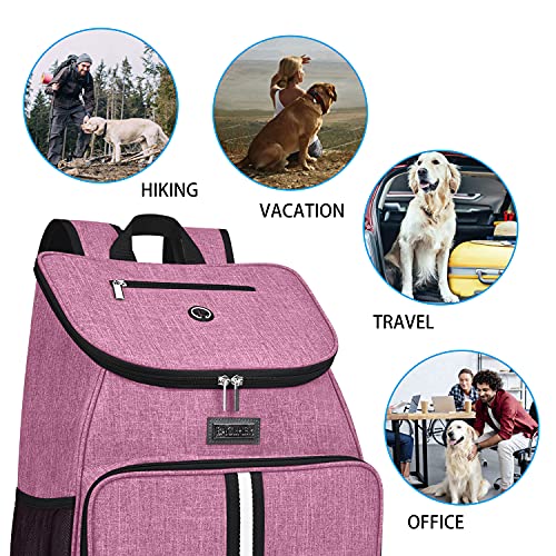 BAGLHER 丨Dog Travel Bag,Airline Approved Pet Supplies Backpack,Dog Travel Backpack with 2 Silicone Collapsible Bowls and 2 Food Baskets. - backpacks4less.com