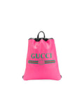 Gucci Men's Fuchsia/Pink Gu Print Drawstring Backpack - backpacks4less.com