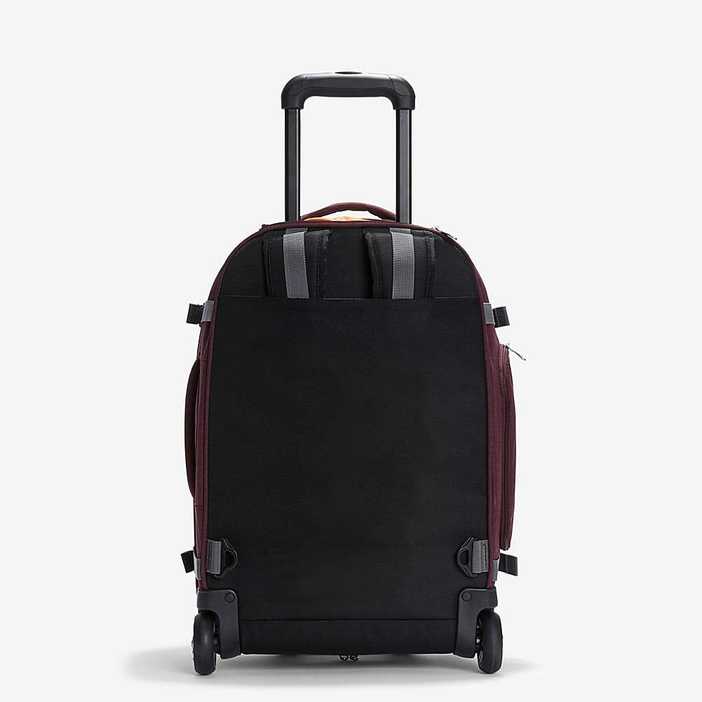 eBags TLS Mother Lode Rolling Weekender 22 Inch Travel Backpack with Wheels - Carry-On - (Heathered Graphite) - backpacks4less.com