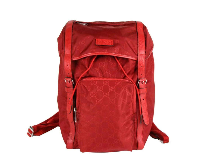 Gucci Unisex Red Nylon Backpack Travel Bag 510336 6523 - backpacks4less.com