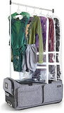 Mavii Garment Rack Duffel-Wheeled 28 Inch Collapsible Bag, Travel Costume Rack Rolling Upright Luggage, Grey - backpacks4less.com