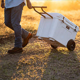 YETI Tundra Haul Portable Wheeled Cooler, Tan - backpacks4less.com