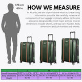 Ricardo Beverly Hills Montecito 2.0 Hardside with Dual Spinning Wheels, Expandable with Comfort Grip for Easy Packing and Moving, Men and Women, Hunter Green, Carry-On 21-Inch