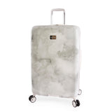 BEBE Women's Lilah 2 Piece Set Suitcase with Spinner Wheels, Grey Marble, One Size